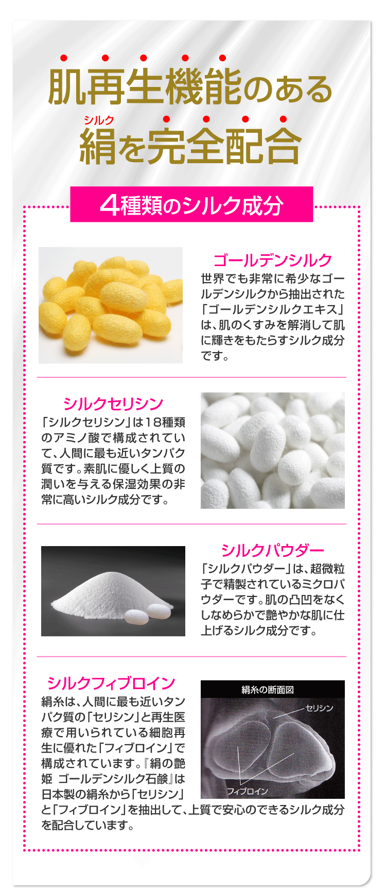 絹の艶姫 ゴールデンシルク石鹸